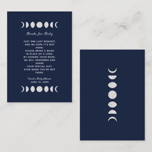 Moon Phases Astrologie bringen Bücher für Baby Begleitkarte (Vorne/Hinten)