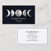Moon Phases Astrologie Yoga Holistic Healer Visitenkarte (Vorne/Hinten)