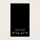 Moon Phases Black Earring Juwelier Display Cards (Vorderseite)