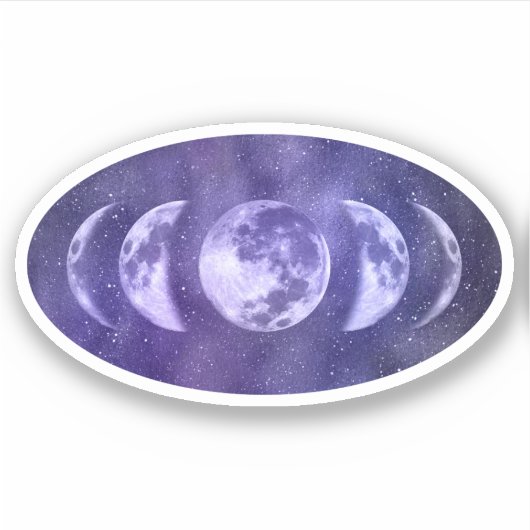Moon Phases Boho Lunar Aufkleber (Vorderseite)