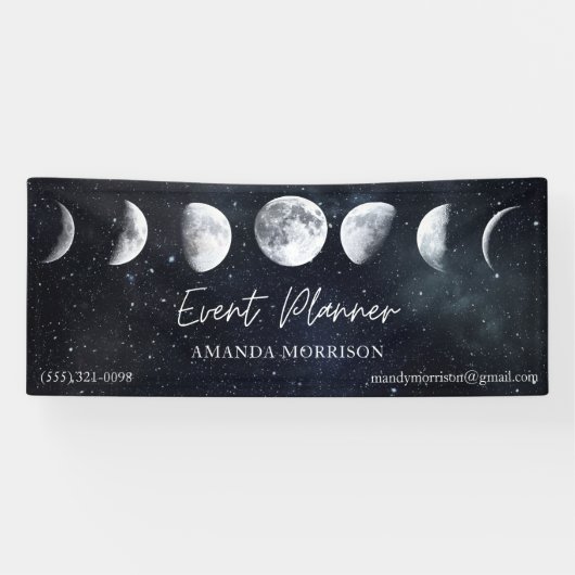Moon Phases Celestial Event Planner Banner (Horizontal)