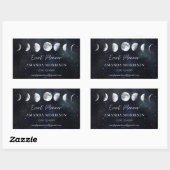 Moon Phases Celestial Event Planner Rechteckiger Aufkleber (Blatt)