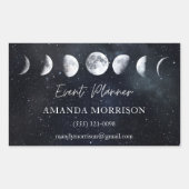 Moon Phases Celestial Event Planner Rechteckiger Aufkleber (Vorderseite)
