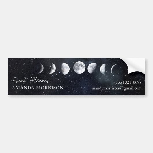 Moon Phases Celestial Event Planner Sticke Autoaufkleber (Vorne)