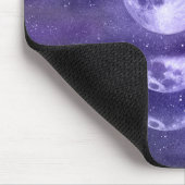 Moon Phases Celestis Muster Lila und blau Mousepad (Ecke)