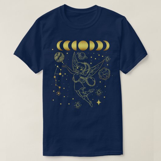Moon Phases Cotattcore Fairycore Celestial Aesthe T-Shirt (Design vorne)