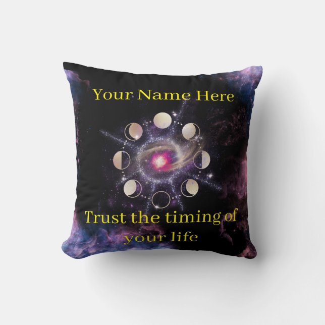 Moon Phases Decorative Pillow – Sacred Geometry &  Kissen (Vorderseite)