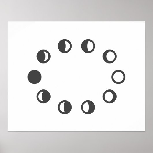Moon Phases Design für Poster (Vorne)