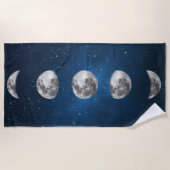 Moon Phases Galaxy Stars Strandtuch (Vorderseite)