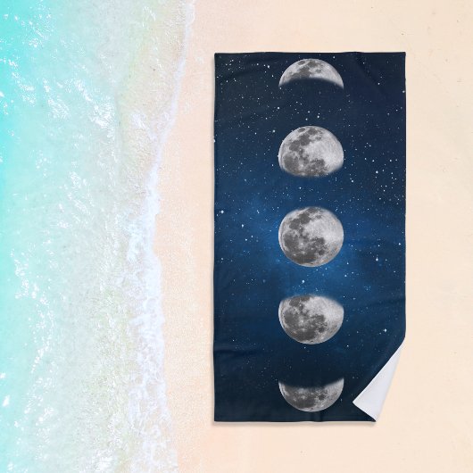 Moon Phases Galaxy Stars Strandtuch
