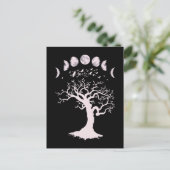 Moon Phases Gothic Tree Birds Postkarte (Stehend Vorderseite)