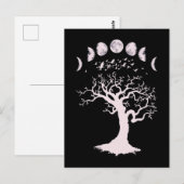 Moon Phases Gothic Tree Birds Postkarte (Vorne/Hinten)