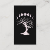 Moon Phases Gothic Tree Visitenkarte (Vorderseite)