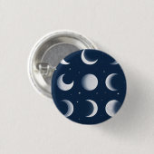 Moon Phases Grid Celestial Muster Design Button (Vorne & Hinten)