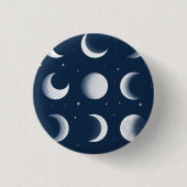 Moon Phases Grid Celestial Muster Design Button (Vorderseite)
