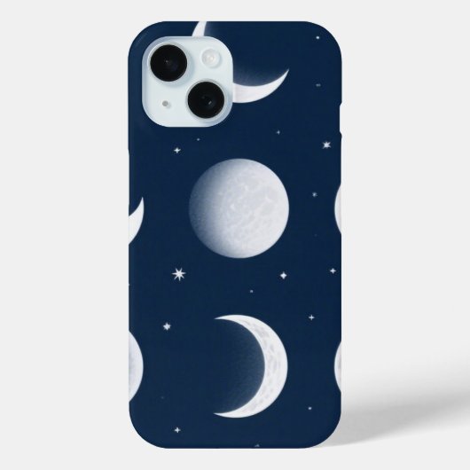 Moon Phases Grid Celestial Muster Design Case-Mate iPhone Hülle (Rückseite)