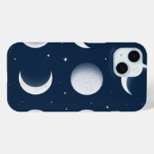 Moon Phases Grid Celestial Muster Design Case-Mate iPhone Hülle (Rückseite (Horizontal))