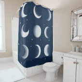 Moon Phases Grid Celestial Muster Design Duschvorhang (Beispiel)