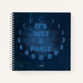Moon Phases Journal und Sketchbook Notizblock (Vorderseite)