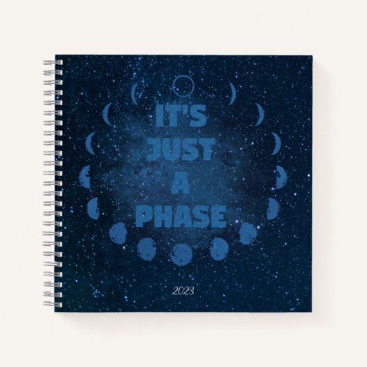 Moon Phases Journal und Sketchbook Notizblock (Vorderseite)