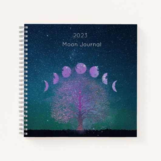 Moon Phases Journal und Sketchbook Notizblock (Vorderseite)