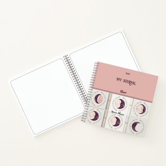 Moon Phases Journal und Sketchbook Notizblock (Innenseite)