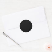 Moon Phases Luna Moth Black Craft Runder Aufkleber (Umschlag)