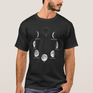 Moon Phases Lunar Kalender Astronomie Binoculars A T-Shirt