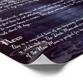 Moon Phases Magick Wiccan Book of Shadows Poster (Ecke)