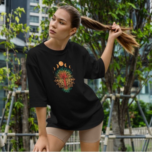 Moon Phases Mandala Nature T-Shirt