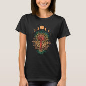 Moon Phases Mandala Nature T-Shirt (Vorderseite)