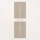 Moon Phases Microprint Boho Spiritual Yogamatte (Vorderseite)