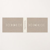 Moon Phases Microprint Boho Spiritual Yogamatte (Vorderseite (Horizontal))