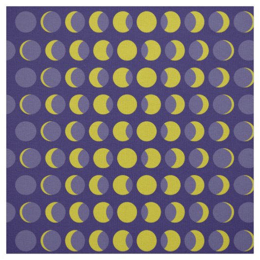 Moon Phases Mitte Jahrhundert Moderne Stoff (Muster)