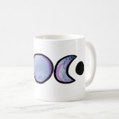 Moon Phases MoonChild Art lila Kaffeetasse (VorderseiteRechts)