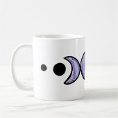 Moon Phases MoonChild Art lila Kaffeetasse (Links)