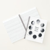 Moon Phases Notebook, Night Sky Journal Notizblock (Innenseite)