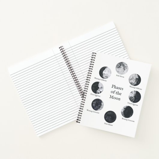 Moon Phases Notebook, Night Sky Journal Notizblock (Innenseite)