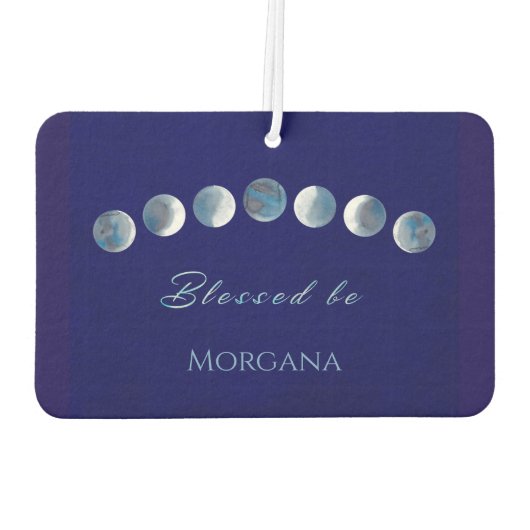 Moon Phases Personalized Autolufterfrischer (Rückseite)