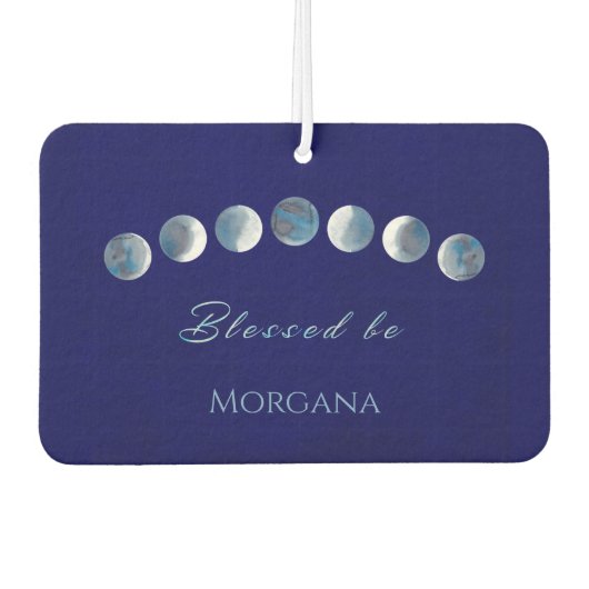 Moon Phases Personalized Autolufterfrischer (Vorderseite)