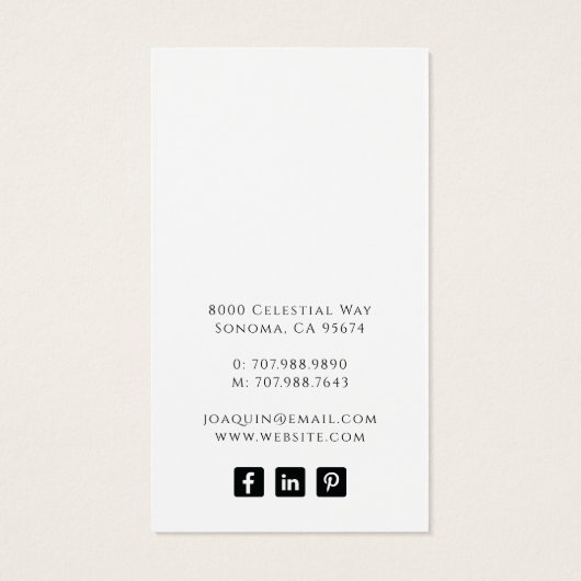 Moon Phases Pink Earring Juwelierkarten (Rückseite)