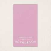 Moon Phases Pink Earring Juwelierkarten (Vorderseite)