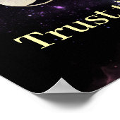 Moon Phases Sacred Geometry Wall Art Poster (Ecke)