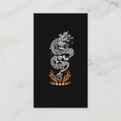 Moon Phases Schlange Schädelschwert Okkult Visitenkarte (Vorderseite)