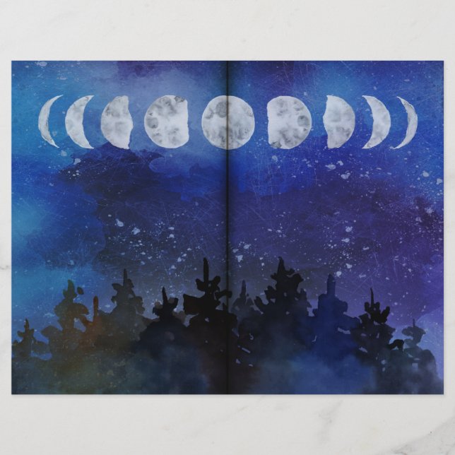 Moon Phases Scrapbook & Journal Pages (Vorderseite)