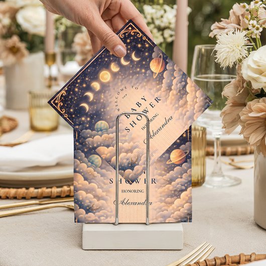 Moon Phases Space Baby Shower Serviette