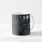 Moon Phases Starry Night Celestial Hochzeit Kaffeetasse (VorderseiteRechts)