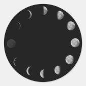 Moon Phases Sticker (Vorderseite)