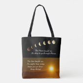 Moon Phases Sun erhöhen Inspiration Zitat Tasche (Rückseite)