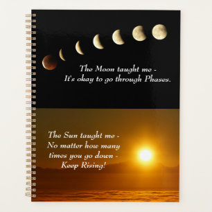 Moon Phases Sunrise Inspiration Quote Organisator Planer